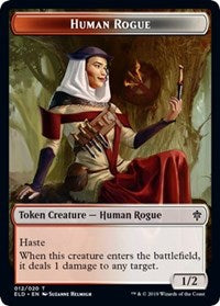 Human Rogue // Food (16) Double-sided Token [Throne of Eldraine Tokens] | Grognard Games