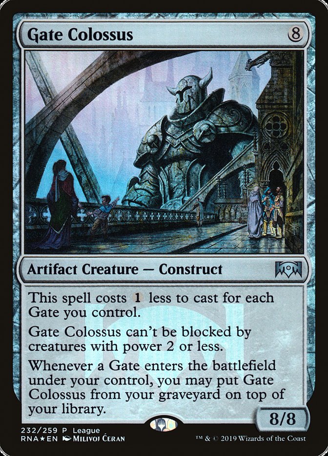 Gate Colossus (League) [Ravnica Allegiance Promos] | Grognard Games