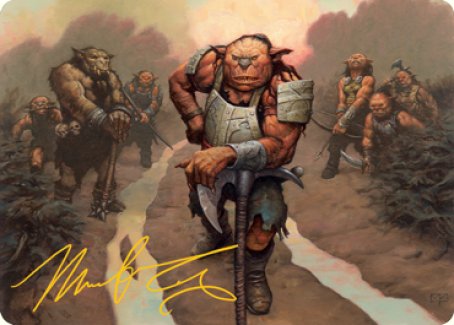 Hobgoblin Bandit Lord Art Card (Gold-Stamped Signature) [Dungeons & Dragons: Adventures in the Forgotten Realms Art Series] | Grognard Games