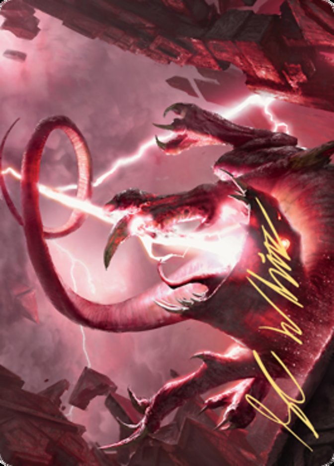 Thundering Rebuke Art Card (Gold-Stamped Signature) [Zendikar Rising Art Series] | Grognard Games