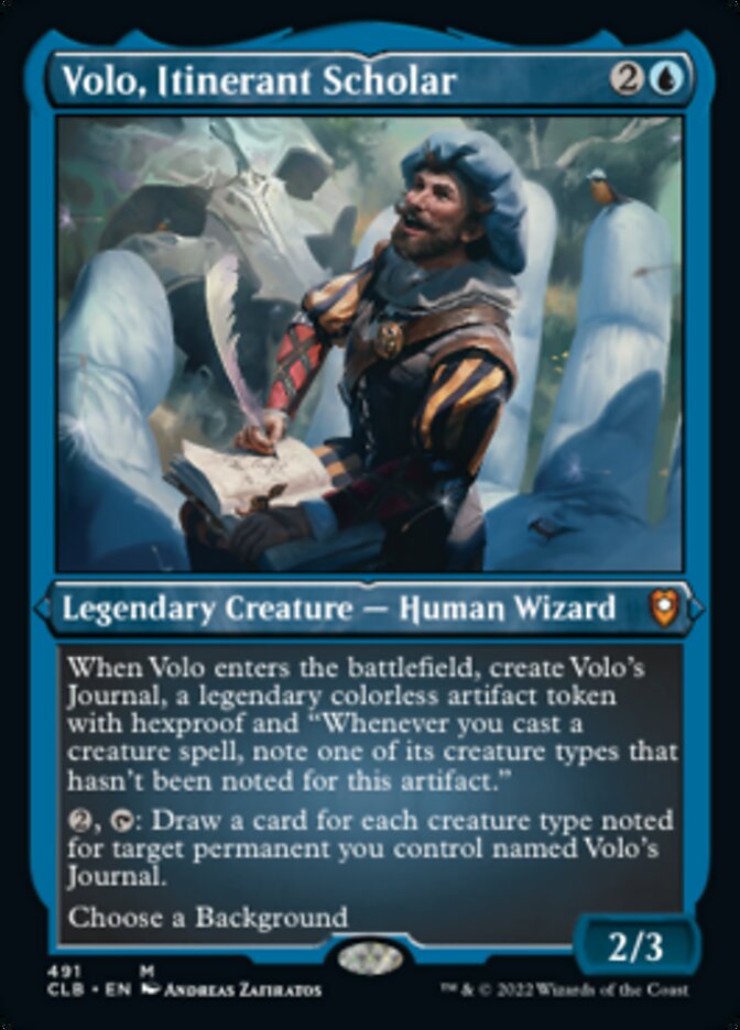 Volo, Itinerant Scholar (Foil Etched) [Commander Legends: Battle for Baldur's Gate] | Grognard Games