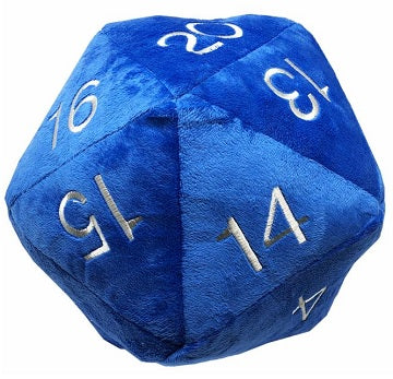 Jumbo Plush D20 Blue/Silver | Grognard Games
