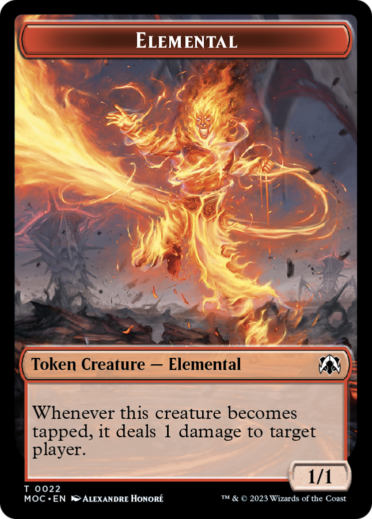 Elemental (22) // Faerie Double-Sided Token [March of the Machine Commander Tokens] | Grognard Games