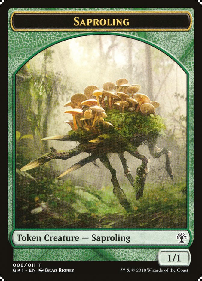 Saproling // Elf Knight [Guilds of Ravnica Guild Kit Tokens] | Grognard Games