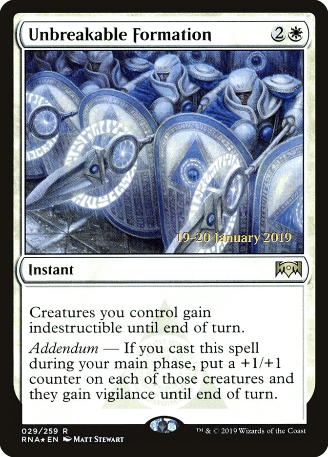 Unbreakable Formation [Ravnica Allegiance Prerelease Promos] | Grognard Games
