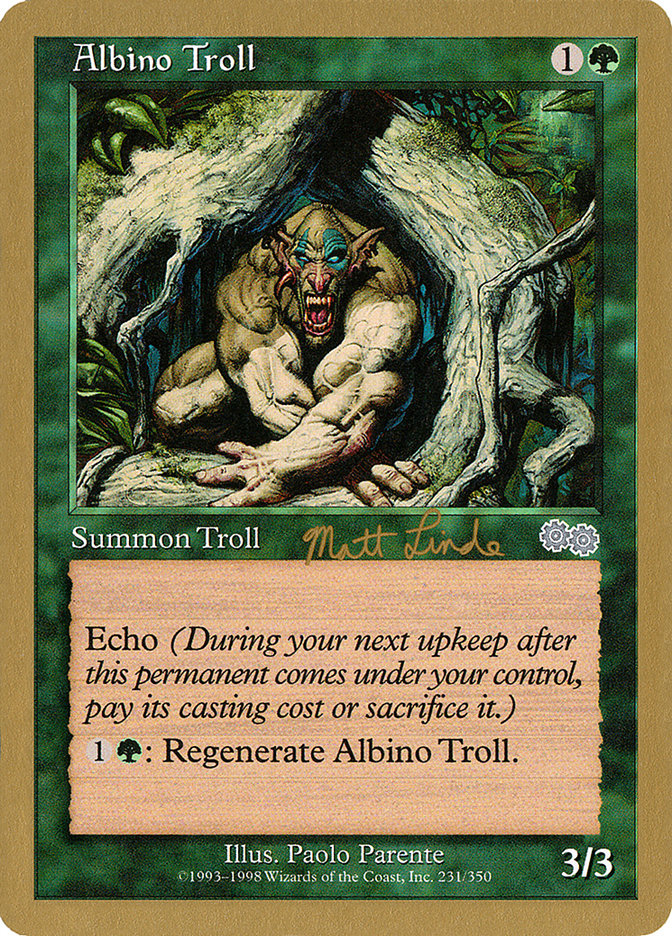 Albino Troll (Matt Linde) [World Championship Decks 1999] | Grognard Games