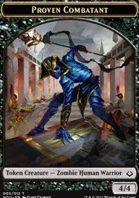 Proven Combatant // Cat Double-sided Token [Hour of Devastation Tokens] | Grognard Games