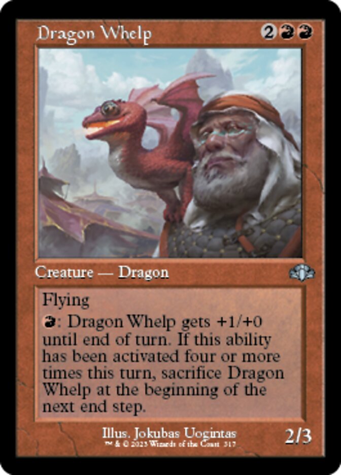 Dragon Whelp (Retro) [Dominaria Remastered] | Grognard Games