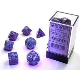 CHX27587 Borealis Royal Purple/Gold 7 die Set | Grognard Games