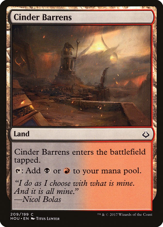 Cinder Barrens [Hour of Devastation] | Grognard Games