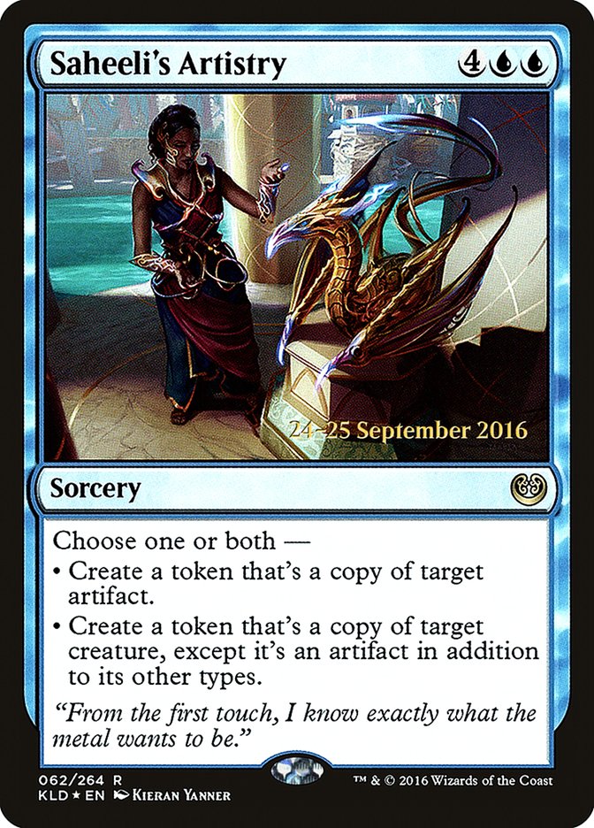 Saheeli's Artistry  [Kaladesh Prerelease Promos] | Grognard Games