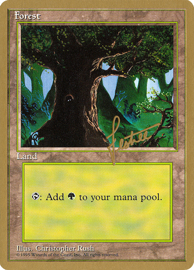 Forest (bl377) (Bertrand Lestree) [Pro Tour Collector Set] | Grognard Games