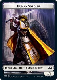 Human Soldier // Tuktuk the Returned Double-sided Token [Double Masters Tokens] | Grognard Games