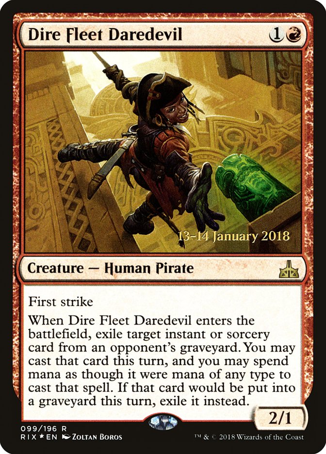 Dire Fleet Daredevil [Rivals of Ixalan Prerelease Promos] | Grognard Games