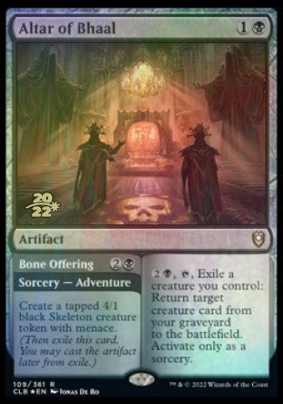 Altar of Bhaal // Bone Offering [Commander Legends: Battle for Baldur's Gate Prerelease Promos] | Grognard Games