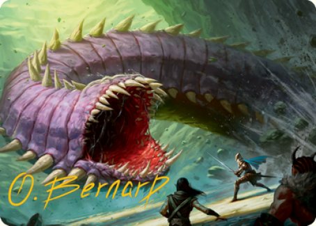 Purple Worm Art Card (Gold-Stamped Signature) [Dungeons & Dragons: Adventures in the Forgotten Realms Art Series] | Grognard Games