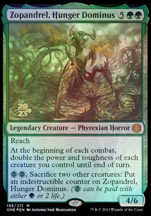 Zopandrel, Hunger Dominus [Phyrexia: All Will Be One Prerelease Promos] | Grognard Games