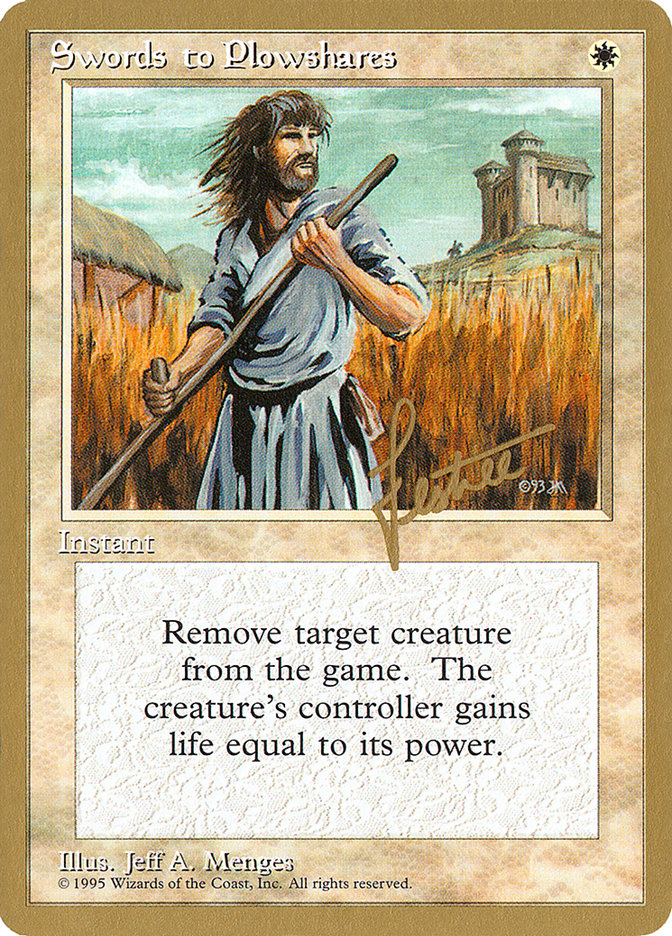 Swords to Plowshares (Bertrand Lestree) [Pro Tour Collector Set] | Grognard Games