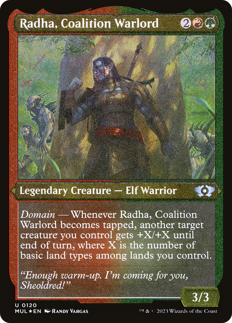 Radha, Coalition Warlord (Foil Etched) [Multiverse Legends] | Grognard Games