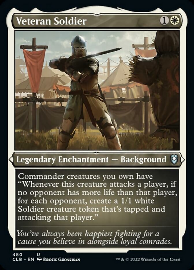 Veteran Soldier (Foil Etched) [Commander Legends: Battle for Baldur's Gate] | Grognard Games