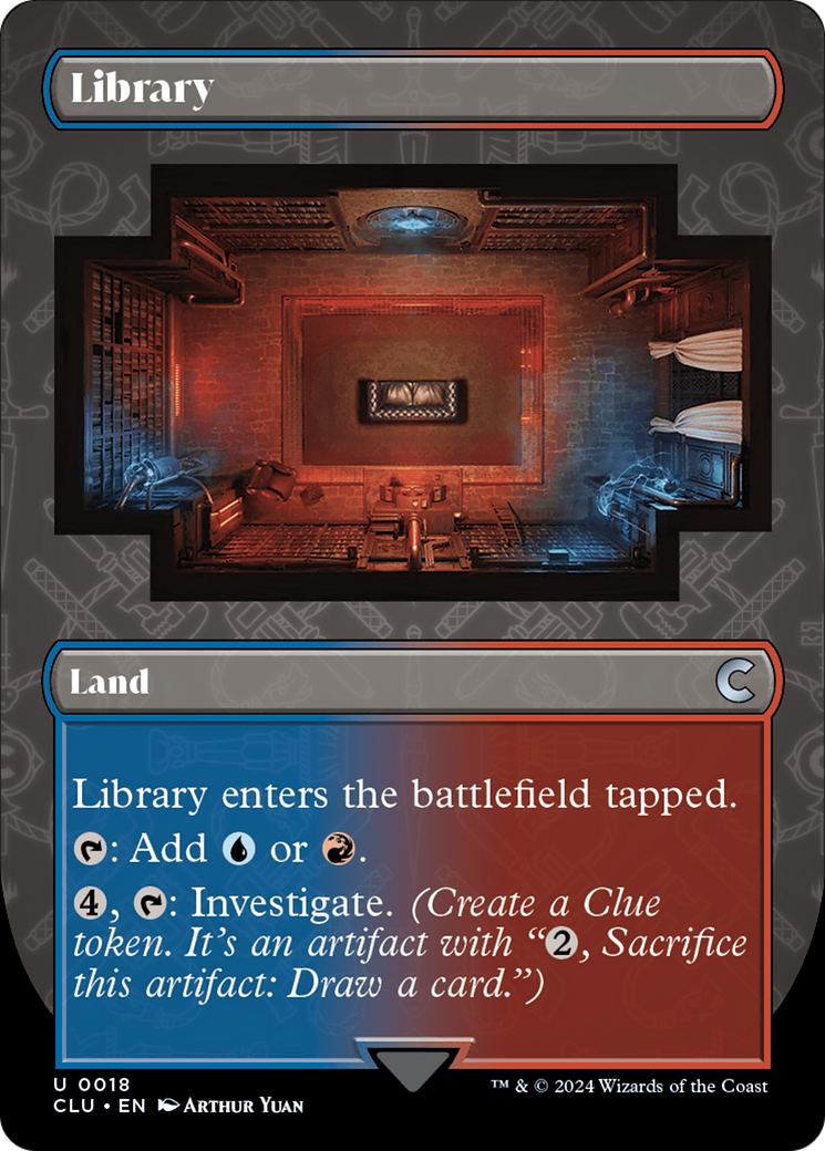 Library (Borderless) [Ravnica: Clue Edition] | Grognard Games