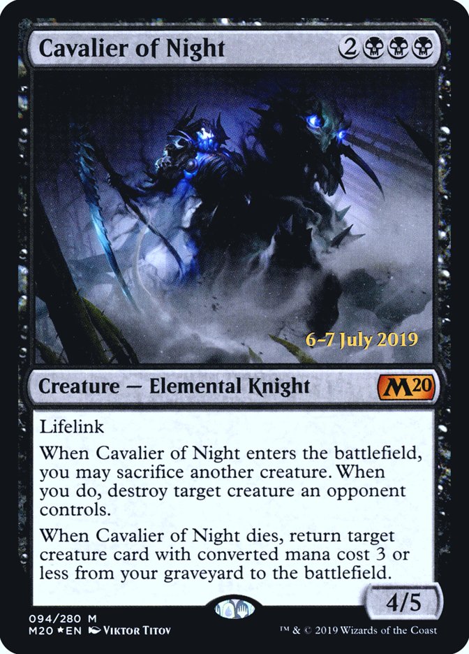 Cavalier of Night  [Core Set 2020 Prerelease Promos] | Grognard Games