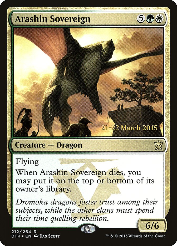 Arashin Sovereign  [Dragons of Tarkir Prerelease Promos] | Grognard Games