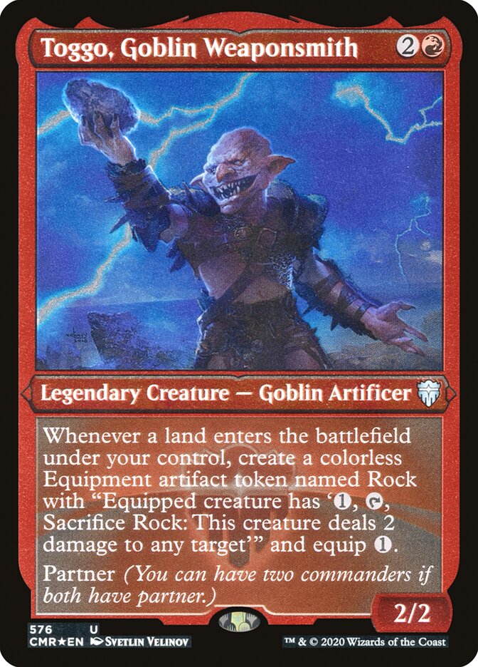 Toggo, Goblin Weaponsmith (Etched) [Commander Legends] | Grognard Games