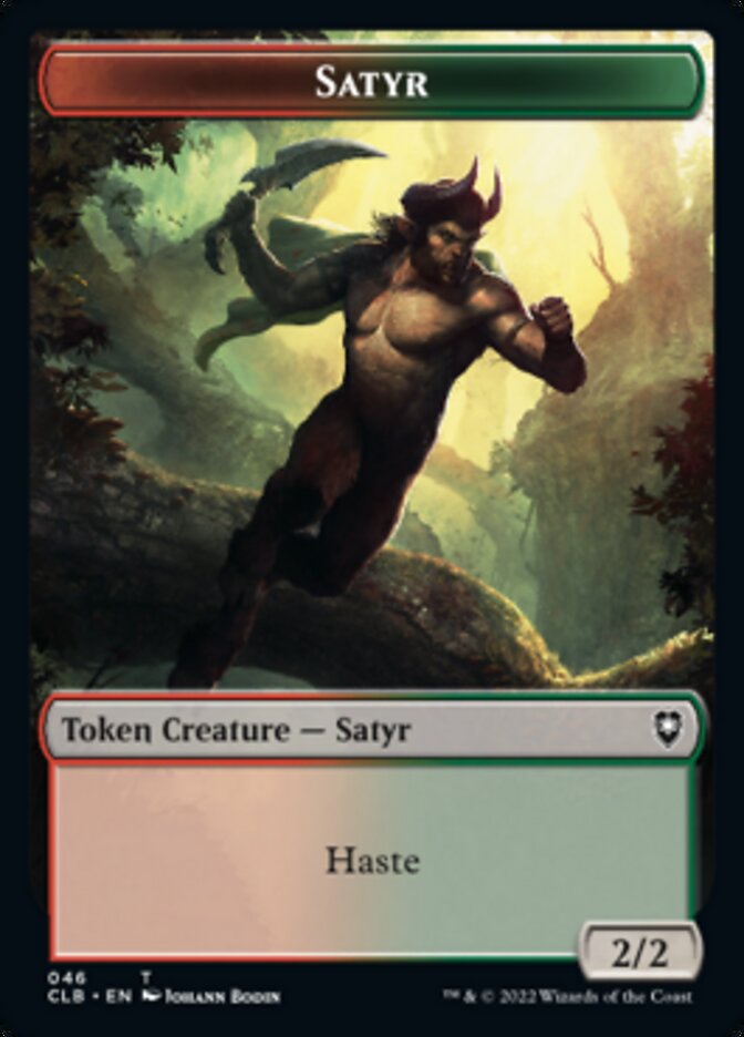 Satyr // Beast Double-sided Token [Commander Legends: Battle for Baldur's Gate Tokens] | Grognard Games