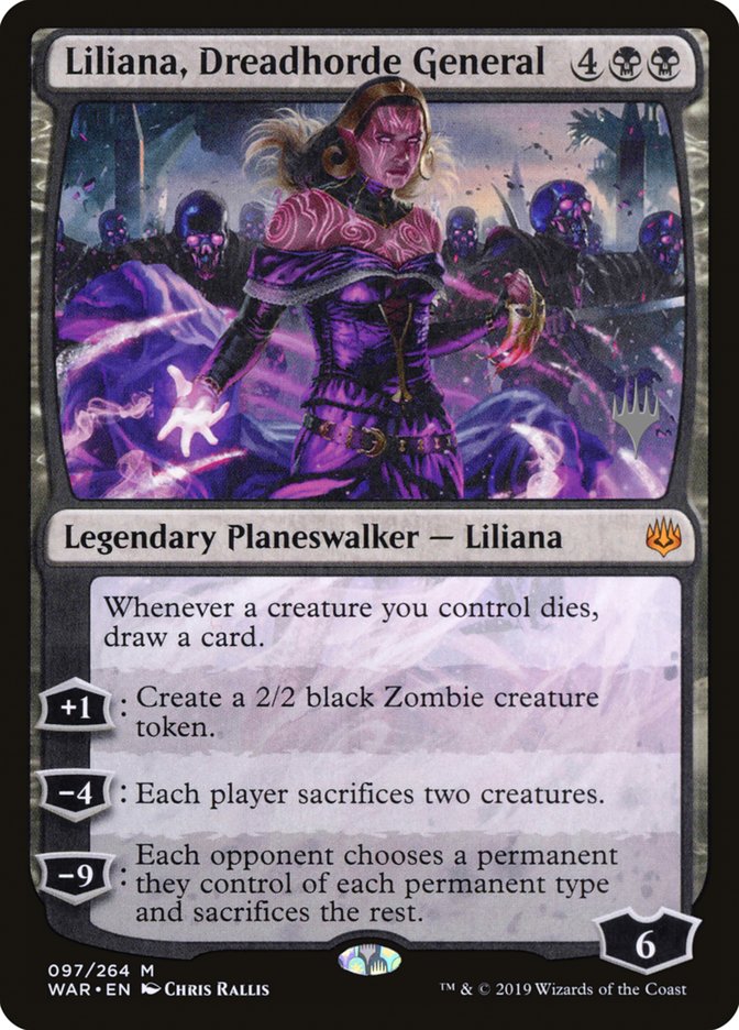 Liliana, Dreadhorde General (Promo Pack) [War of the Spark Promos] | Grognard Games