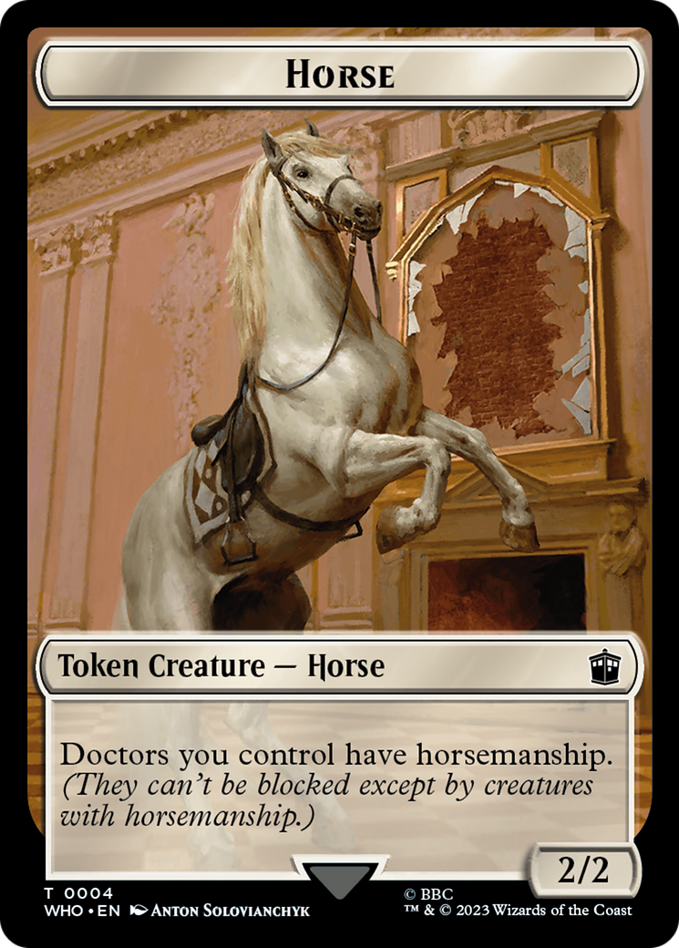 Horse // Clue (0022) Double-Sided Token [Doctor Who Tokens] | Grognard Games