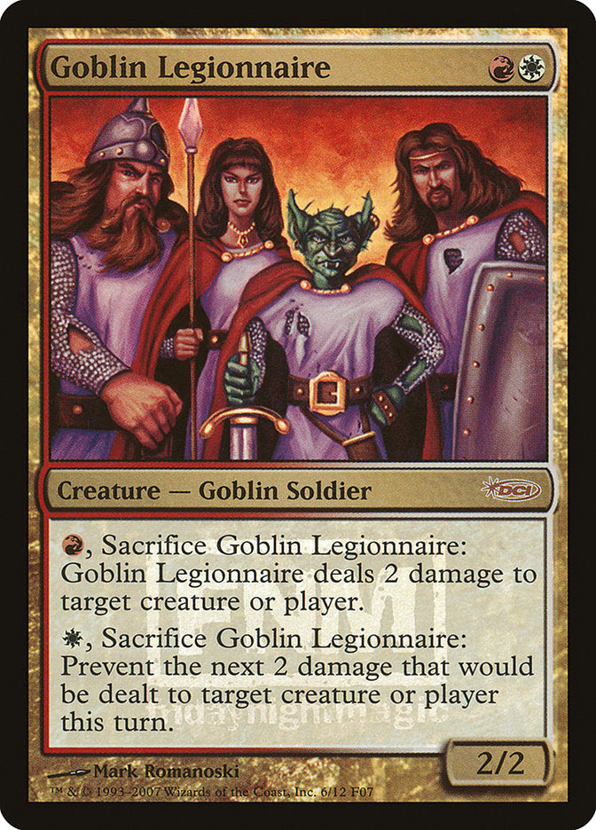 Goblin Legionnaire [Friday Night Magic 2007] | Grognard Games