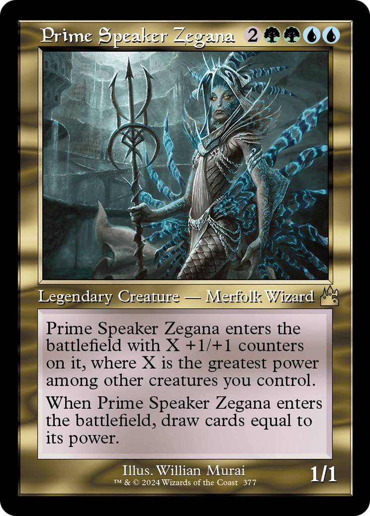 Prime Speaker Zegana (Retro Frame) [Ravnica Remastered] | Grognard Games