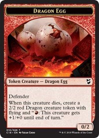 Dragon Egg // Dragon Double-sided Token [Commander 2018 Tokens] | Grognard Games