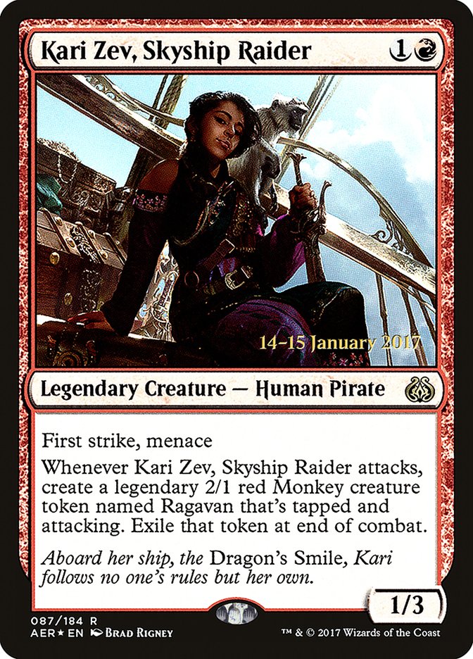 Kari Zev, Skyship Raider  [Aether Revolt Prerelease Promos] | Grognard Games