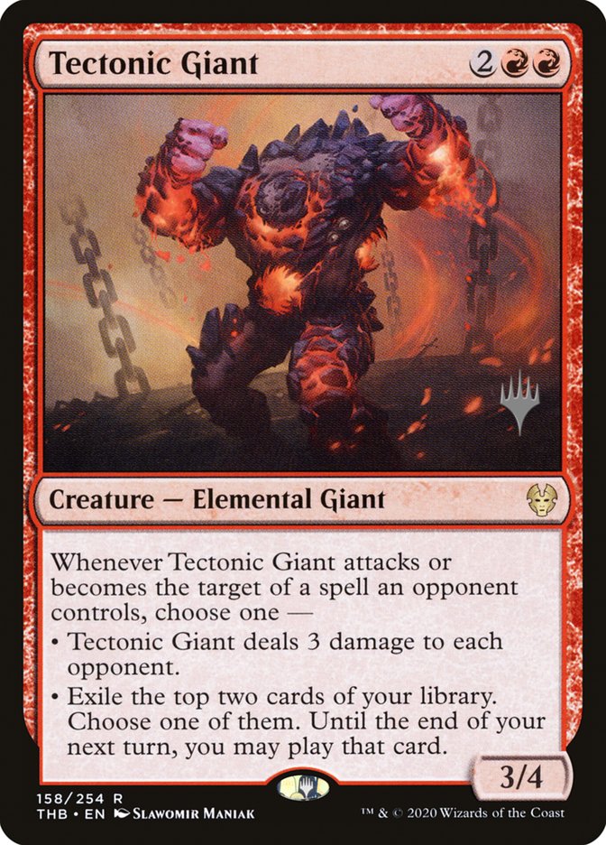 Tectonic Giant (Promo Pack) [Theros Beyond Death Promos] | Grognard Games