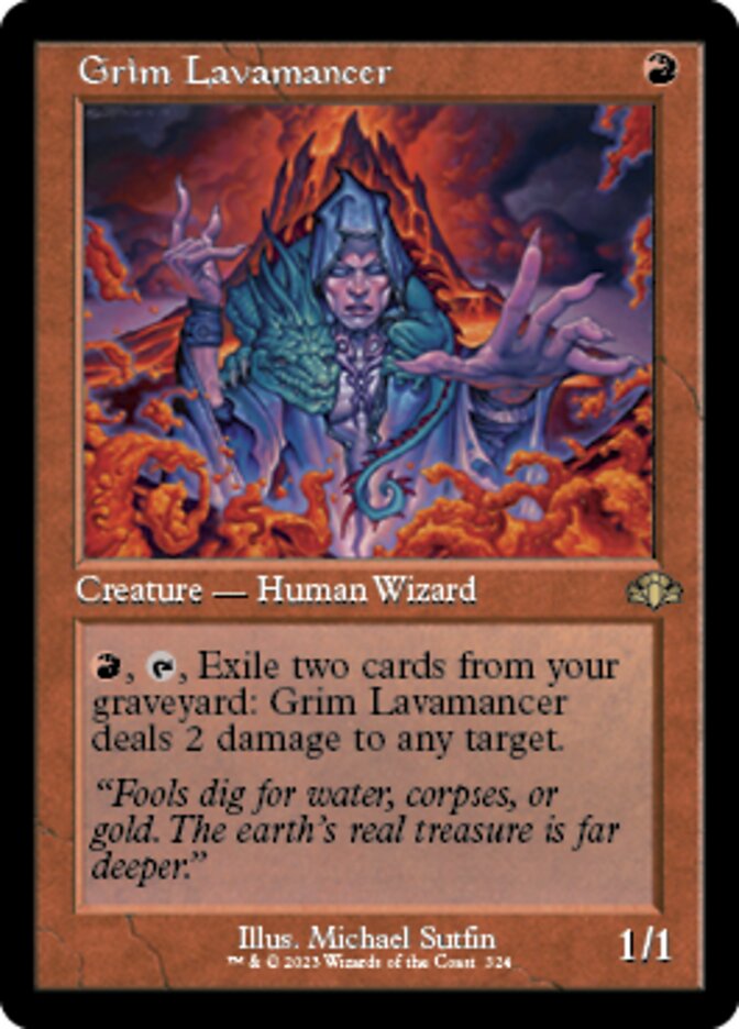 Grim Lavamancer (Retro) [Dominaria Remastered] | Grognard Games