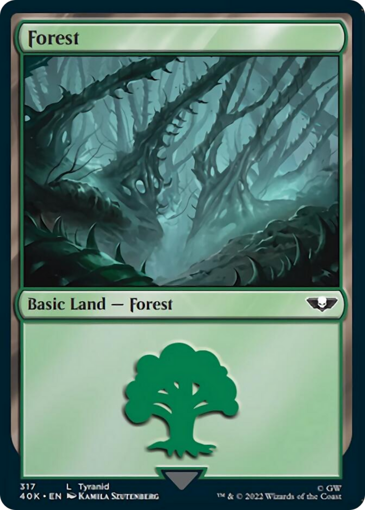 Forest (317) (Surge Foil) [Universes Beyond: Warhammer 40,000] | Grognard Games