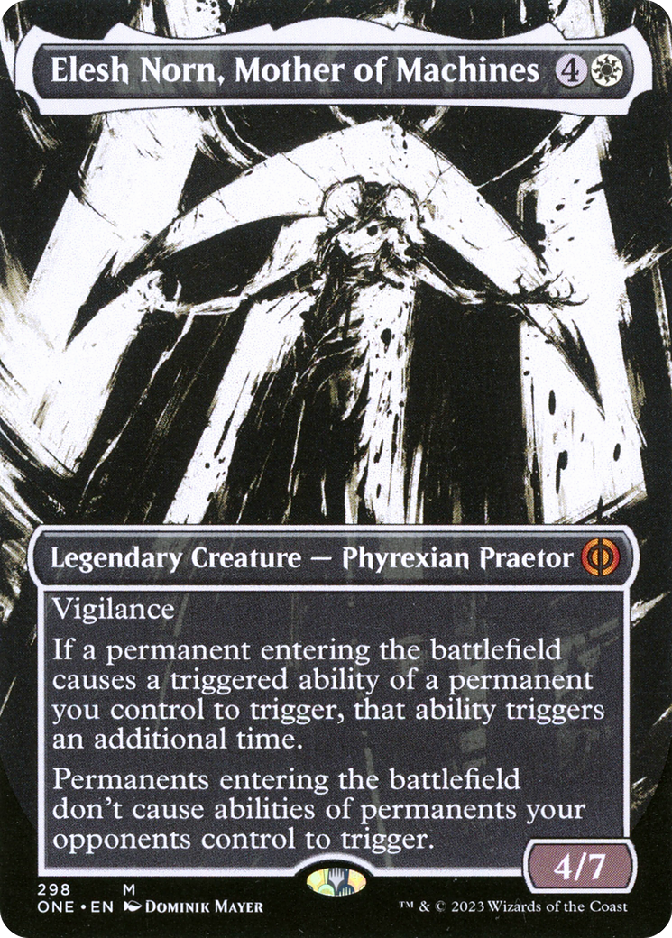 Elesh Norn, Mother of Machines (Borderless Ichor) [Phyrexia: All Will Be One] | Grognard Games