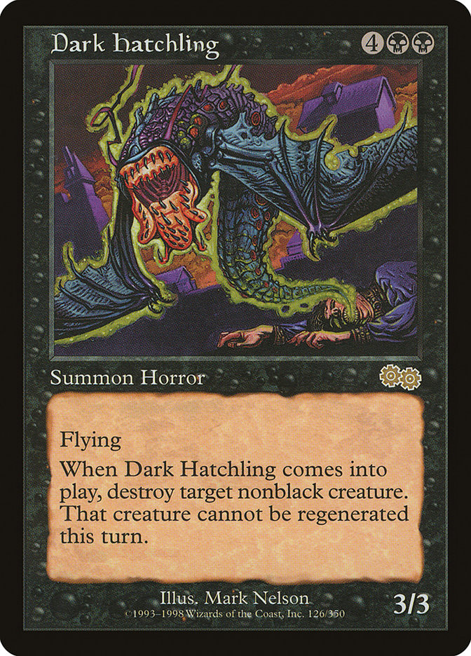 Dark Hatchling [Urza's Saga] | Grognard Games