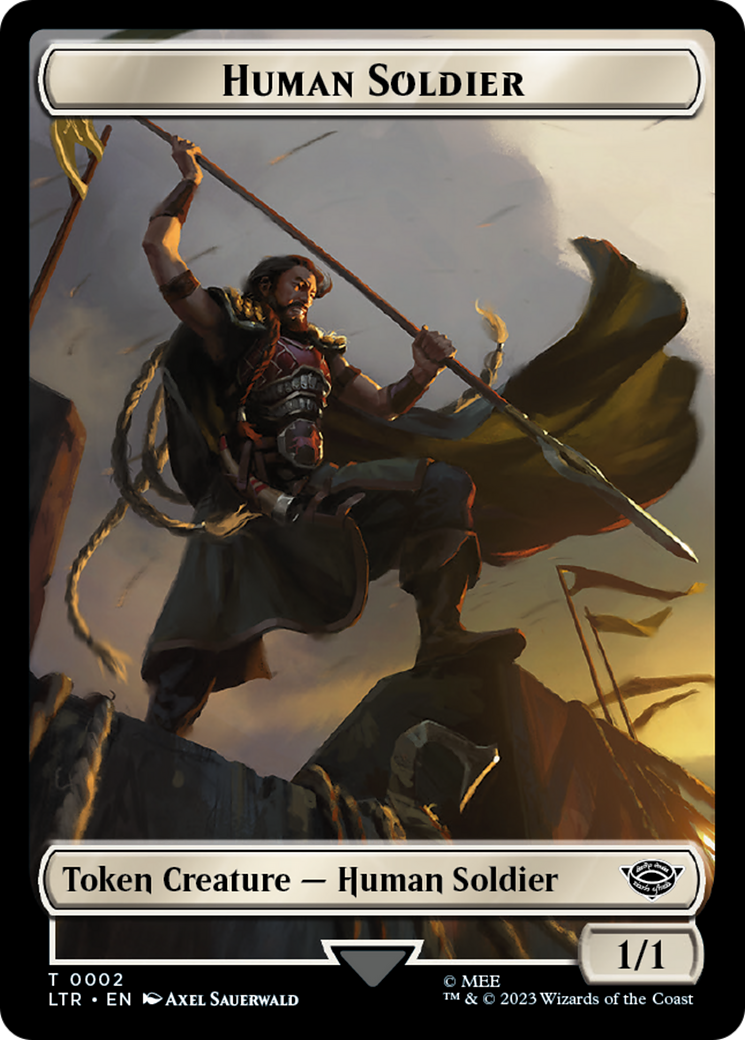 Food (10) // Human Soldier (02) Double-Sided Token [The Lord of the Rings: Tales of Middle-Earth Tokens] | Grognard Games