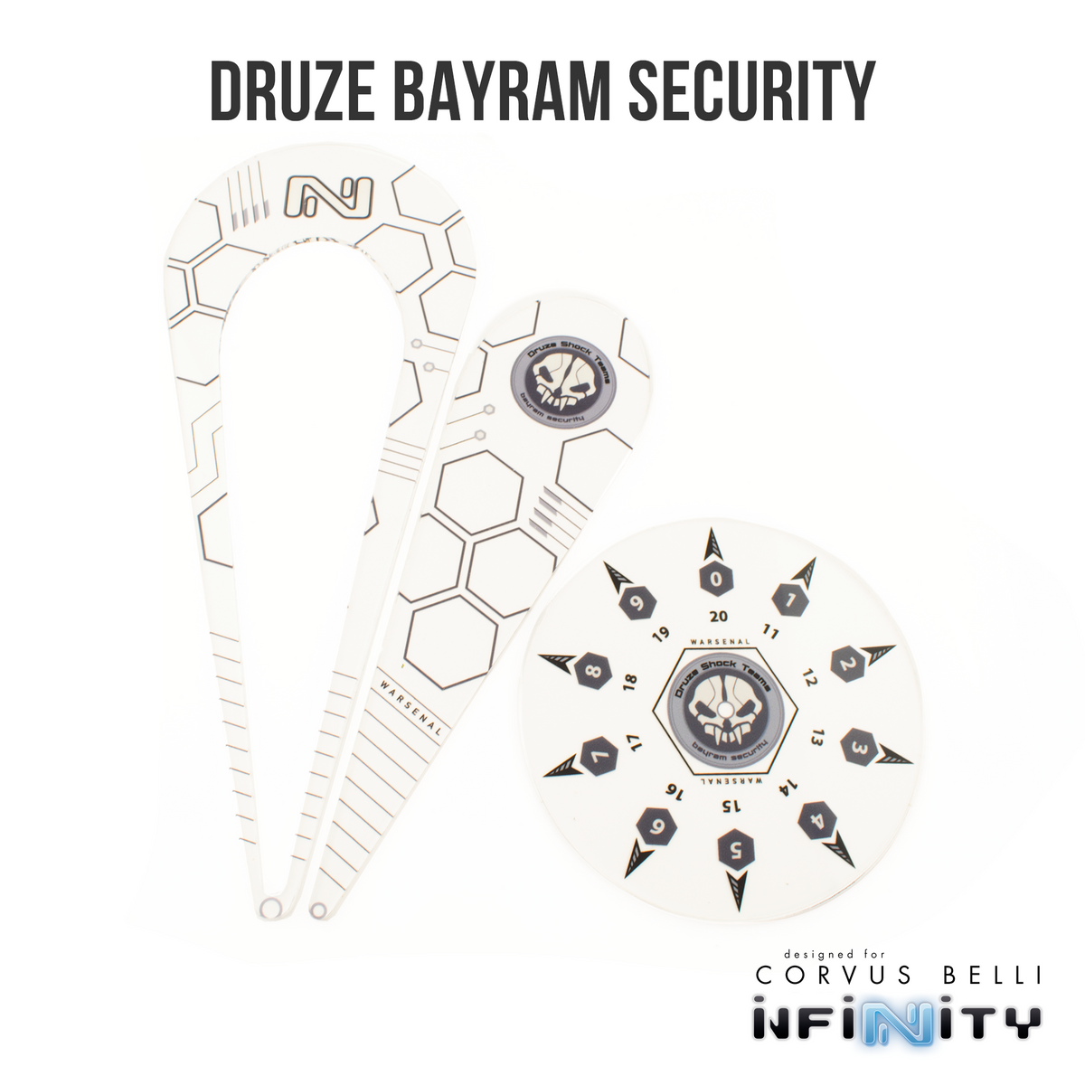 Infinity Warsenal Template Set: Druze Bayram Security | Grognard Games