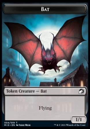 Bat Token [Innistrad: Midnight Hunt Tokens] | Grognard Games