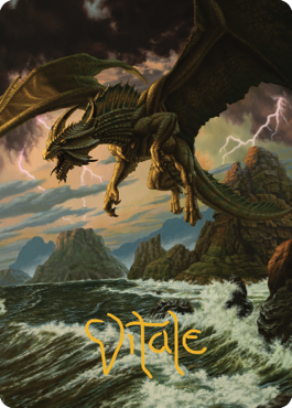 Ancient Bronze Dragon Art Card (03) (Gold-Stamped Signature) [Commander Legends: Battle for Baldur's Gate Art Series] | Grognard Games