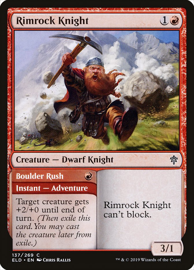 Rimrock Knight // Boulder Rush [Throne of Eldraine] | Grognard Games
