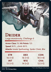 Drider Art Card [Dungeons & Dragons: Adventures in the Forgotten Realms Art Series] | Grognard Games