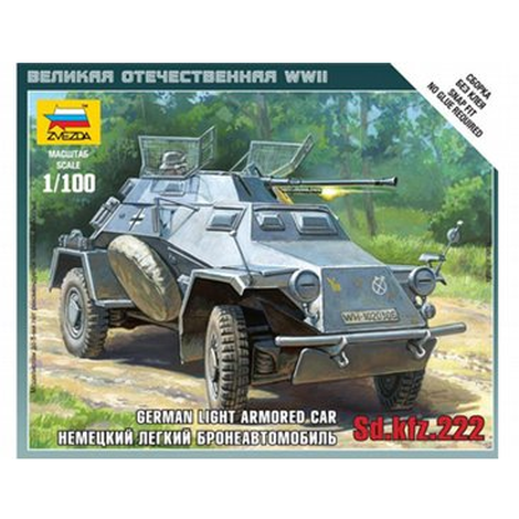 Zvezda 1/100 Sd.Kfz. 222 German Light Armored Car | Grognard Games