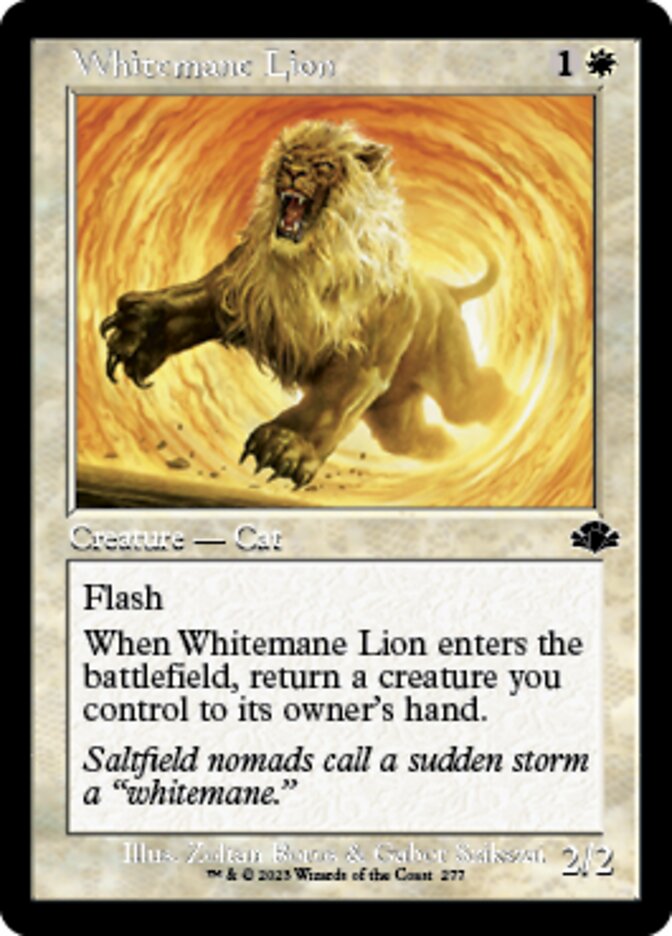 Whitemane Lion (Retro) [Dominaria Remastered] | Grognard Games