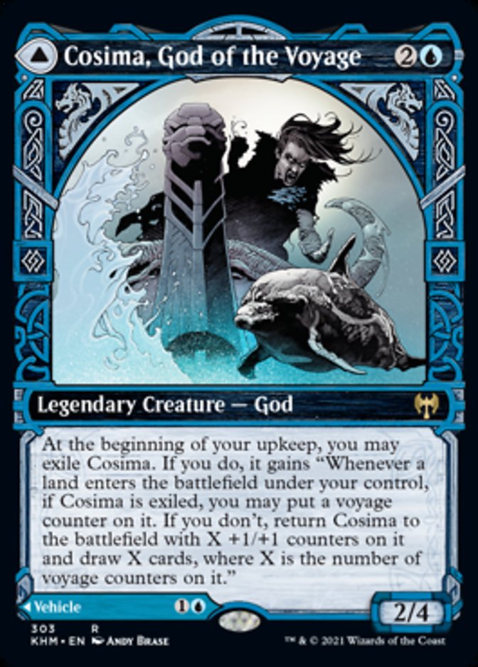 mtg god cards kaldheim Cosima, God of the Voyage (showcase)