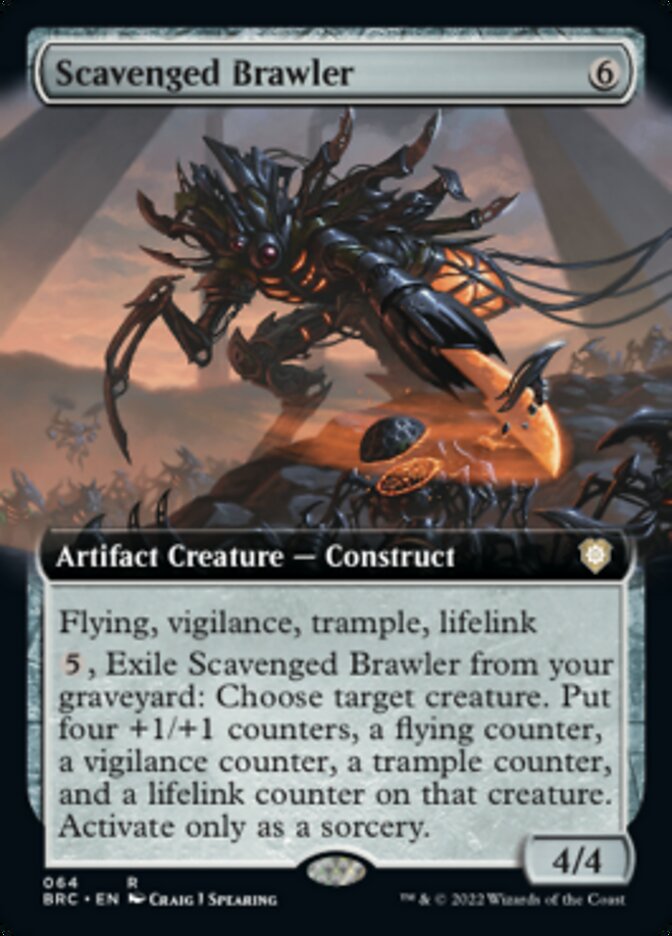 Scavenged Brawler (Extended Art) [The Brothers' War Commander] | Grognard Games